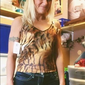 Tiger print camisole top